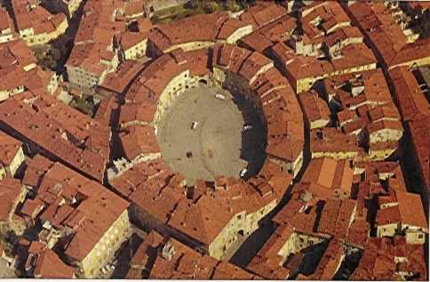 Vista aérea de Lucca.